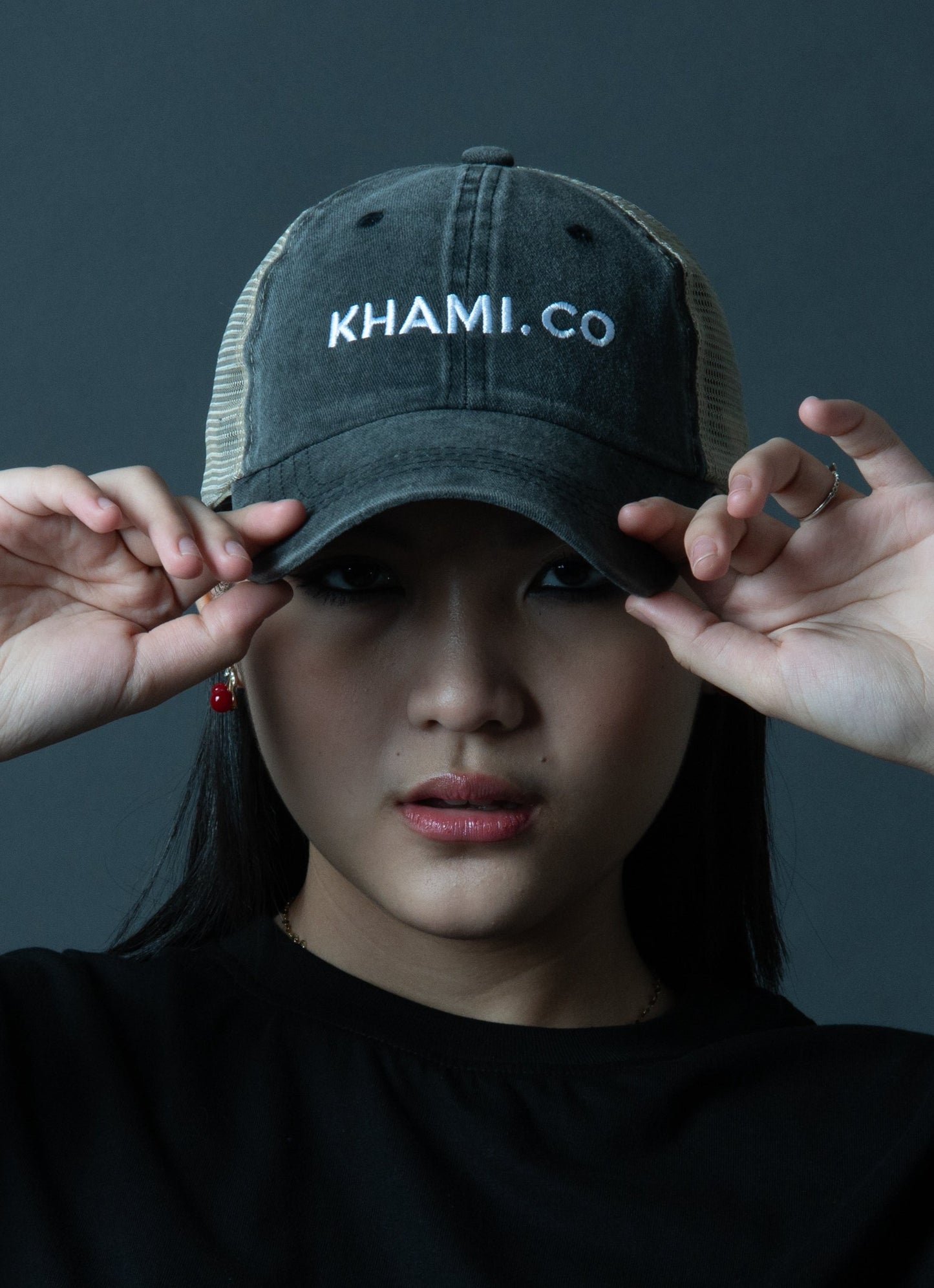 Dubai Dark Grey Net Baseball Cap - Khami.co