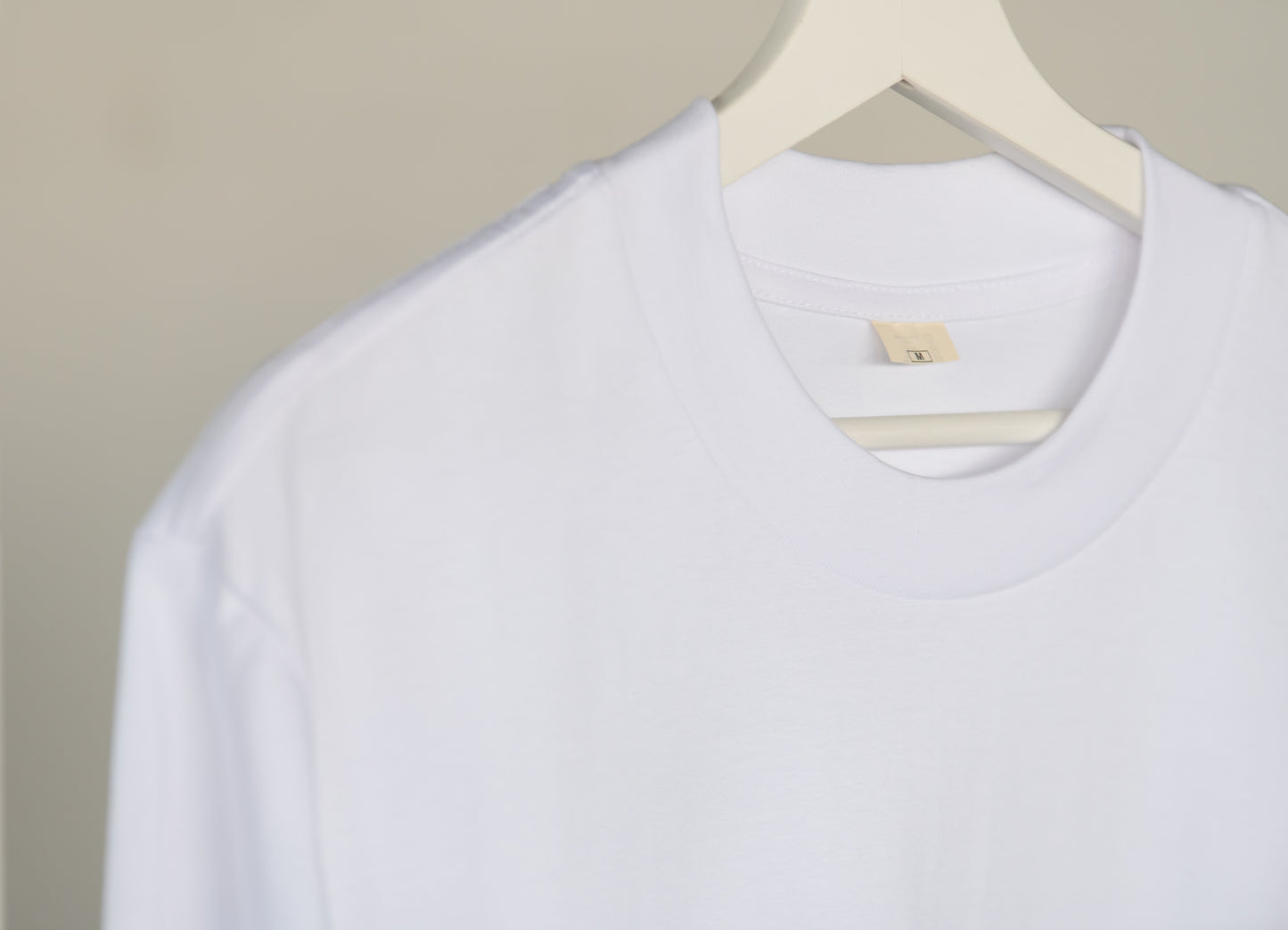 Porcelain White Plain Oversize T-Shirt in Dubai, UAE Local Made - Easy tear-off label for rebranding