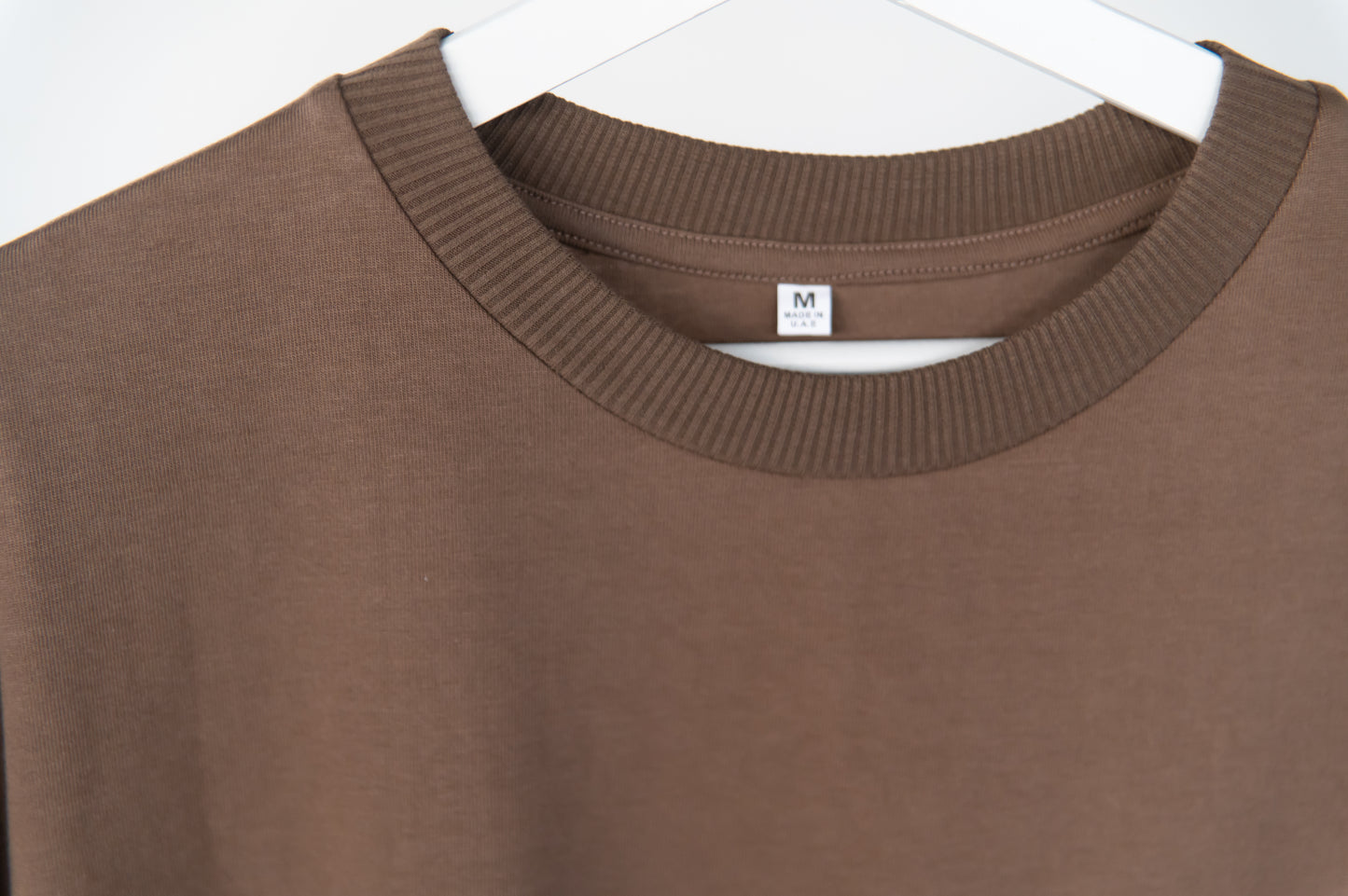 Wood Oversized Plain Oversize T-Shirt in Dubai UAE Local Made - Easy tear-off label for rebranding