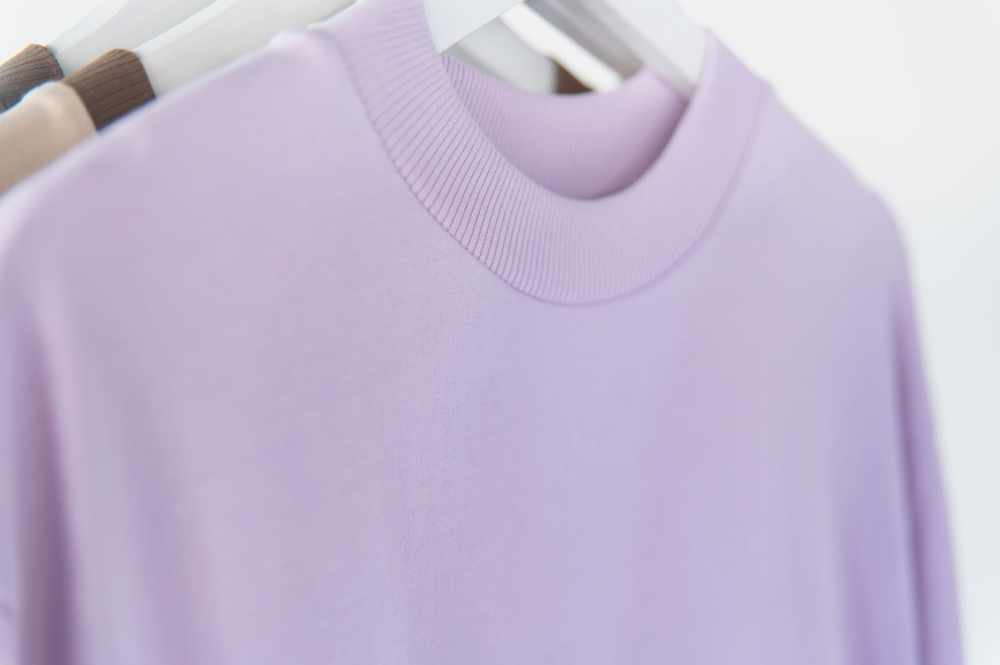 Beach Lilac Plain Oversize T-Shirt in Dubai, UAE Local Made - Easy tear-off label for rebranding