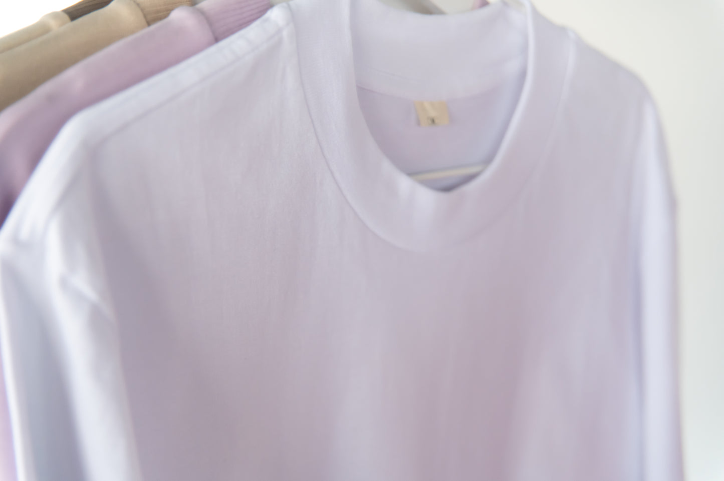 Porcelain White Plain Oversize T-Shirt in Dubai, UAE Local Made - Easy tear-off label for rebranding