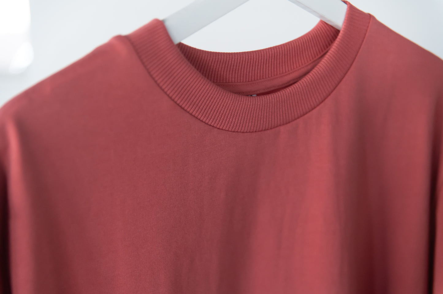 Rose Wood Plain Oversize T-Shirt in Dubai, UAE Local Made - Easy tear-off label for rebranding