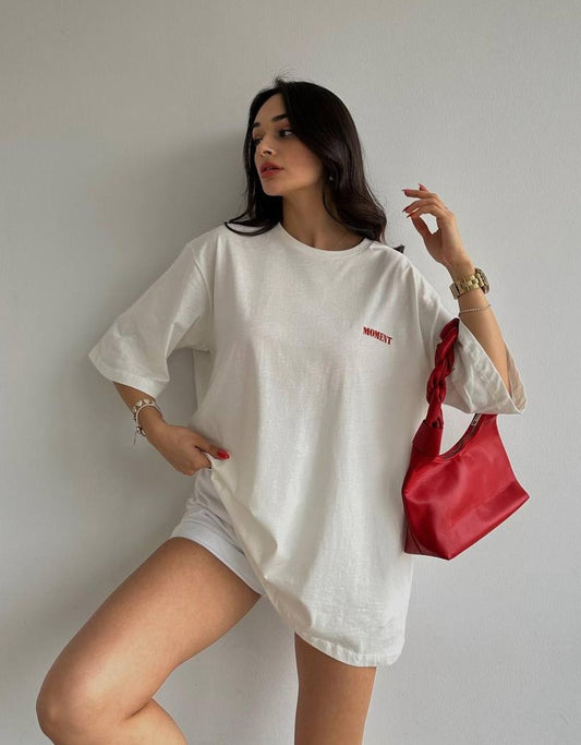 MOMENT - DUBAI OVERSIZED TEE IN WHITE