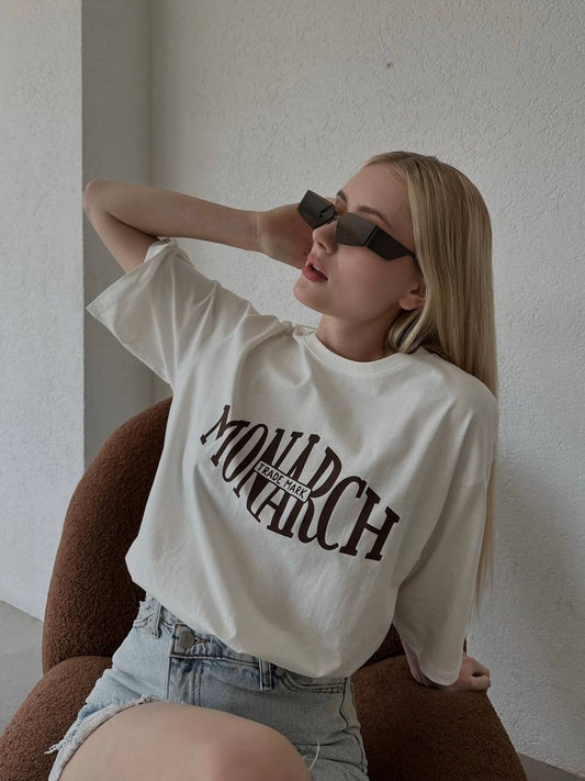 MONARCH - DUBAI OVERSIZED TEE IN WHITE