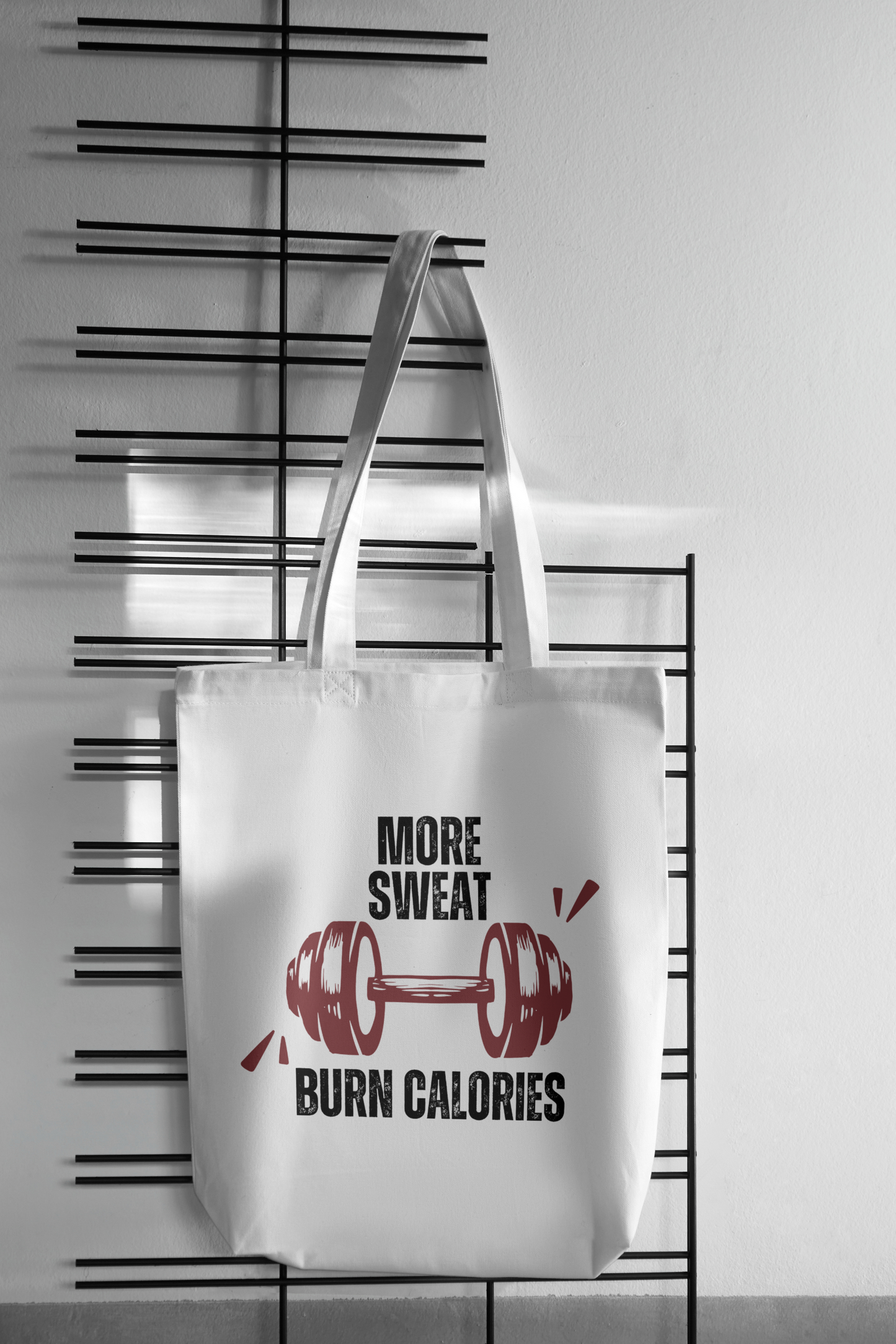 Sweat Burn Calories Tote Bag Dubai: Fitness Print