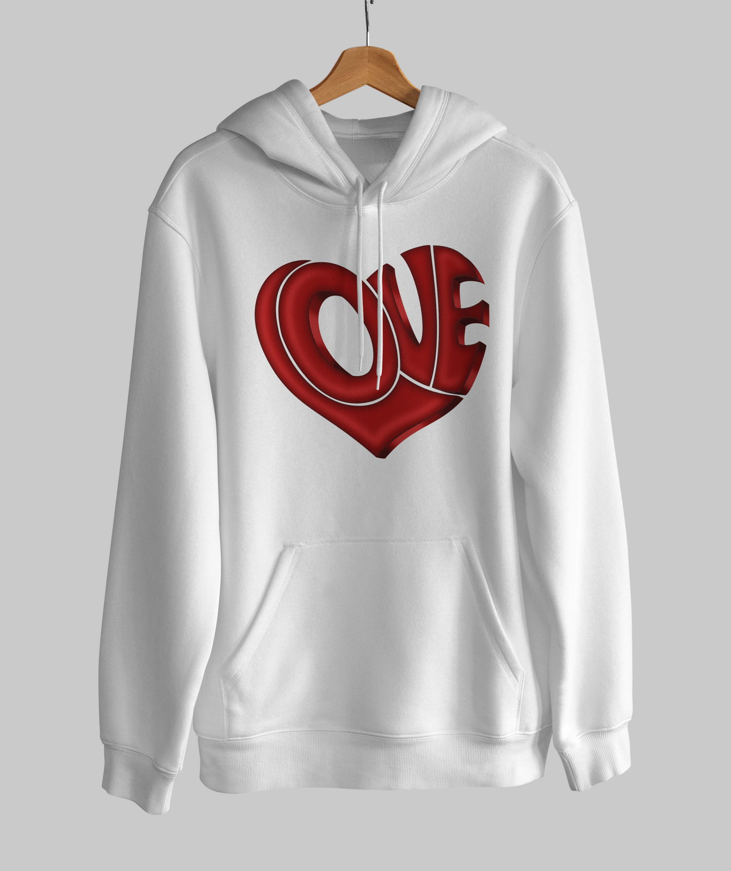 Dubai Love Notes: Pure Cotton Hoodie with Heart Love Print