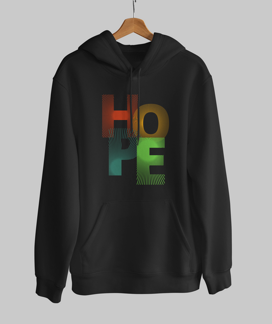 Pure Cotton Hoodie with Hopeful Colorful Print – Wear the Vibrance!