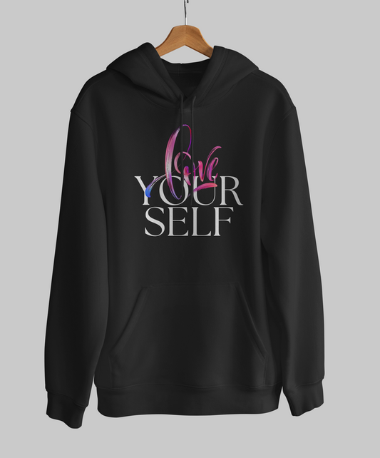 Dubai Self-Love Bliss: Pure Cotton Hoodie with 'Love Yourself' Print – Wear Your Affirmation!