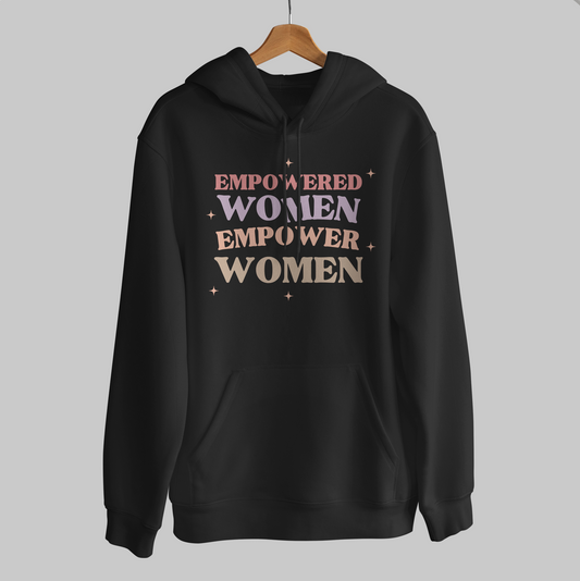 Dubai Empowerment Essence: Pure Cotton Hoodie with Empowered Women Print