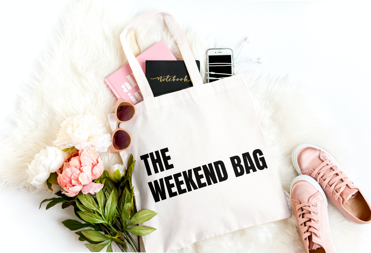 THE WEEKEND BAG - WHITE TOTE BAG DUBAI