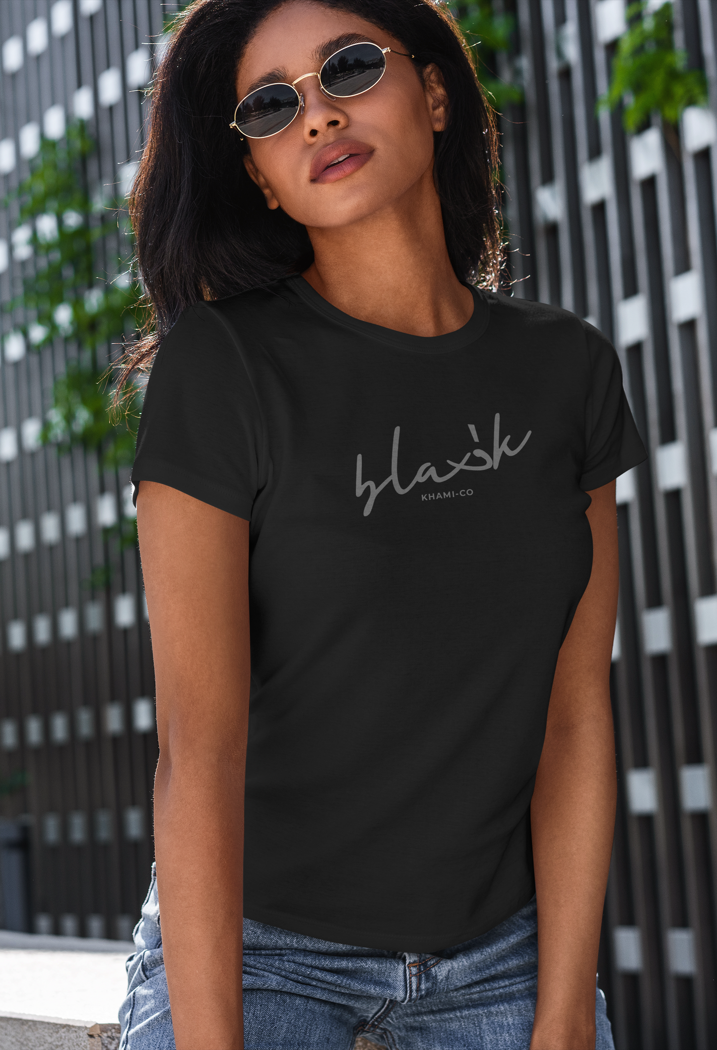 Womens Classic T-shirt - Blaćk x Khami.co Signature Series