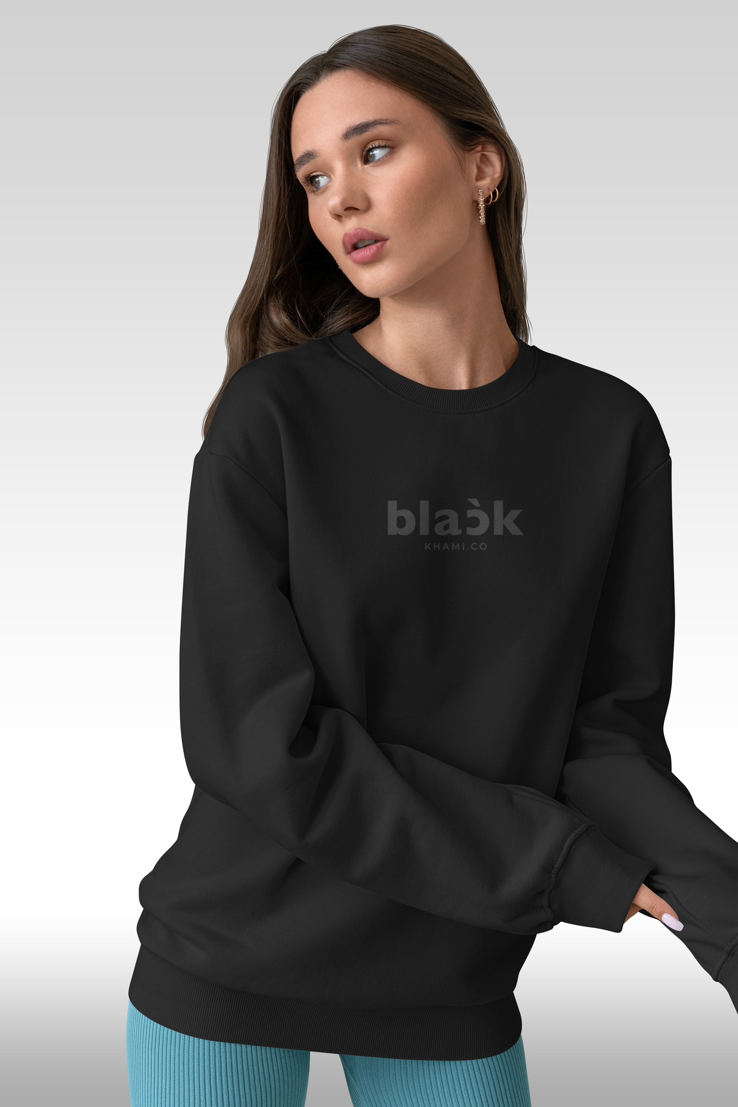 Sweatshirt - Black x Khami.co