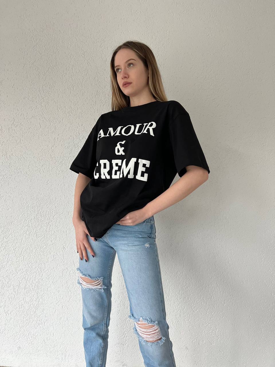 KHAMI BASIC TEE - AMOUR & CREME