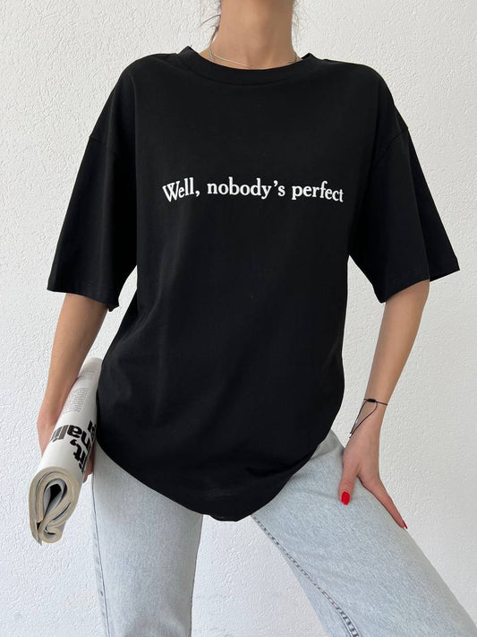 KHAMI BASIC TEE - NOBODY'S PERFECT