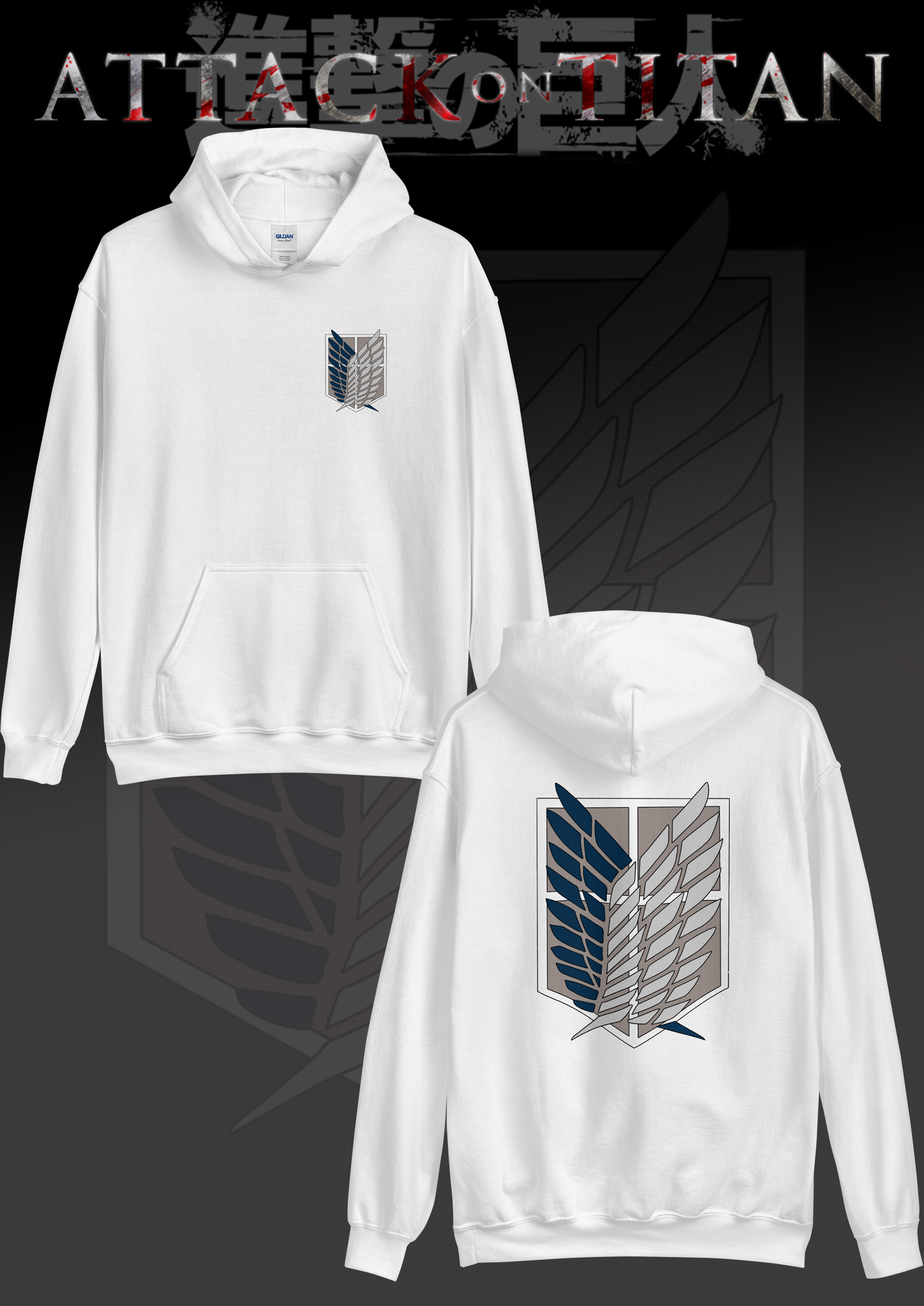 Hoodie with Exclusive 'Attack on Titan' Print - Dubai Edition