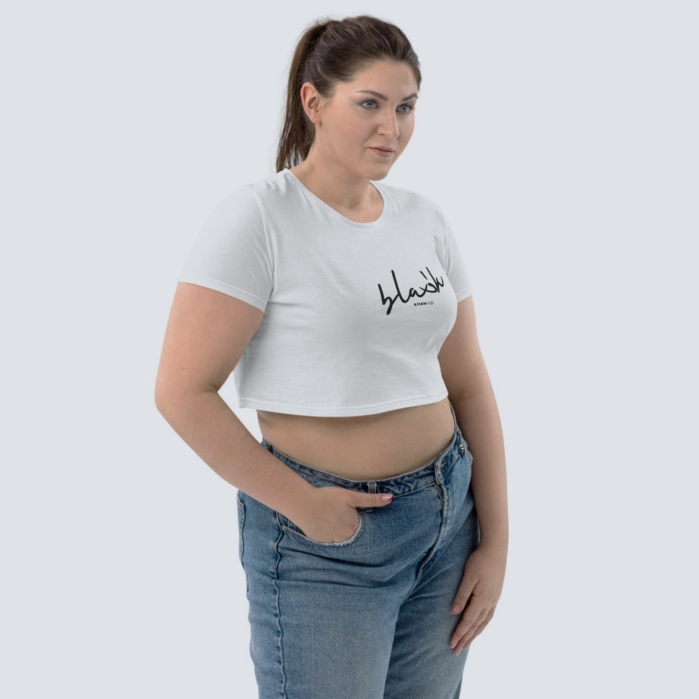 Women’s Black x Khami - Crop Tee White