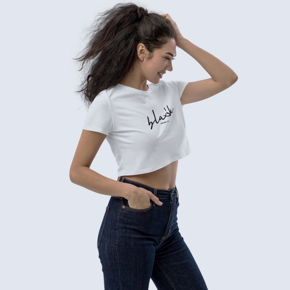 Women’s Black x Khami - Crop Tee White