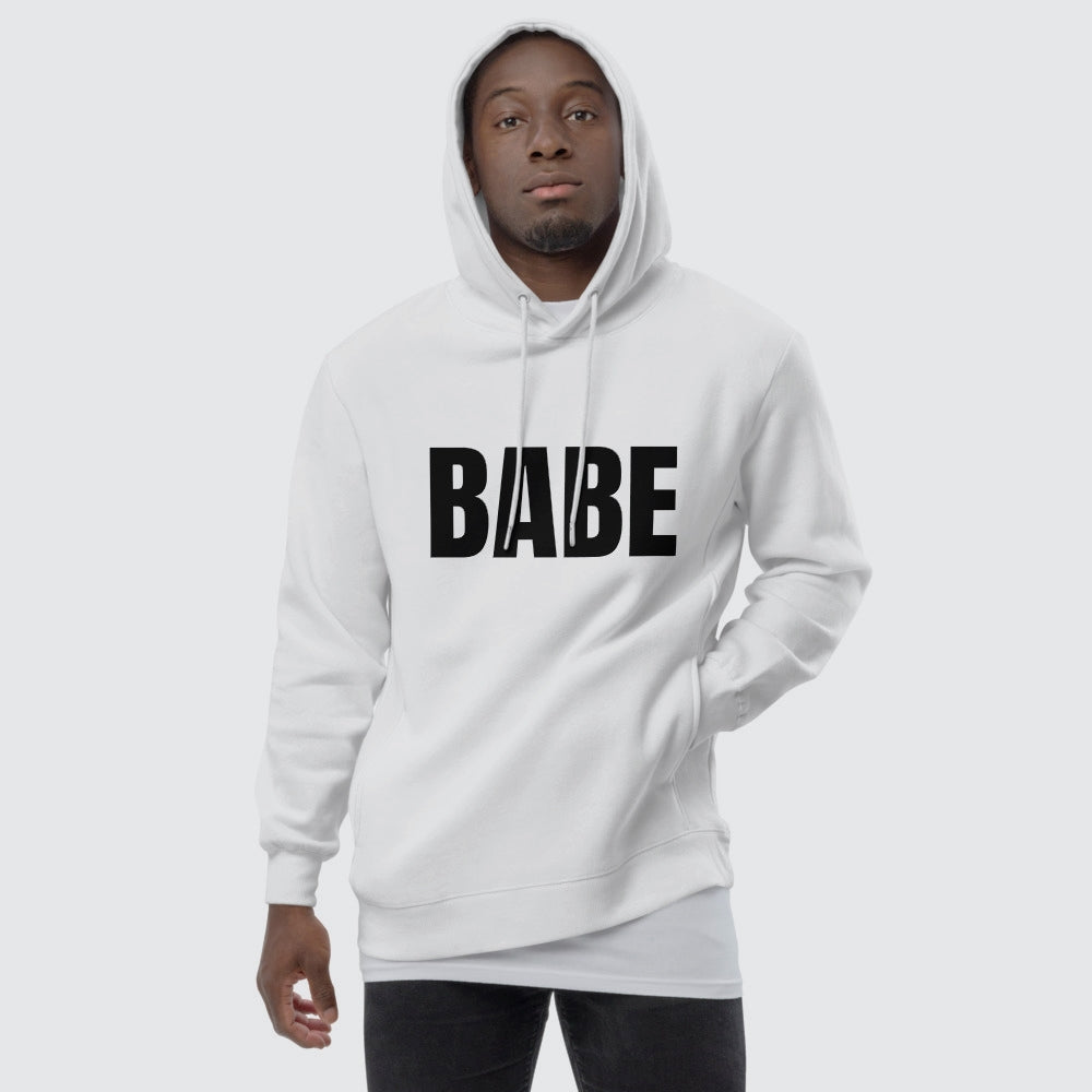 BABE HOODIE IN WHITE