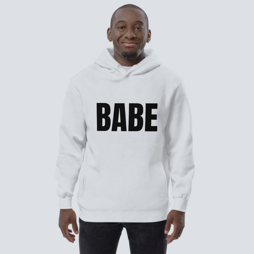 BABE HOODIE IN WHITE