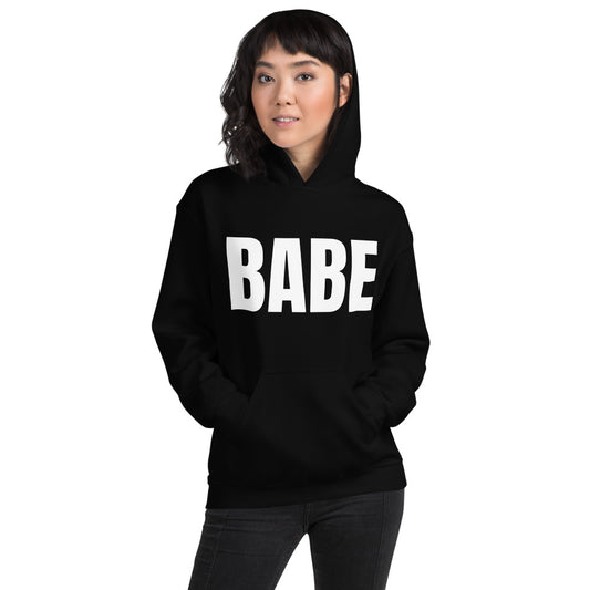 BABE HOODIE IN BLACK