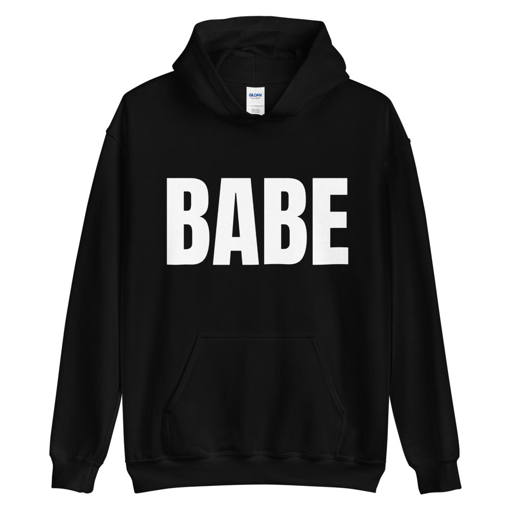 BABE HOODIE IN BLACK