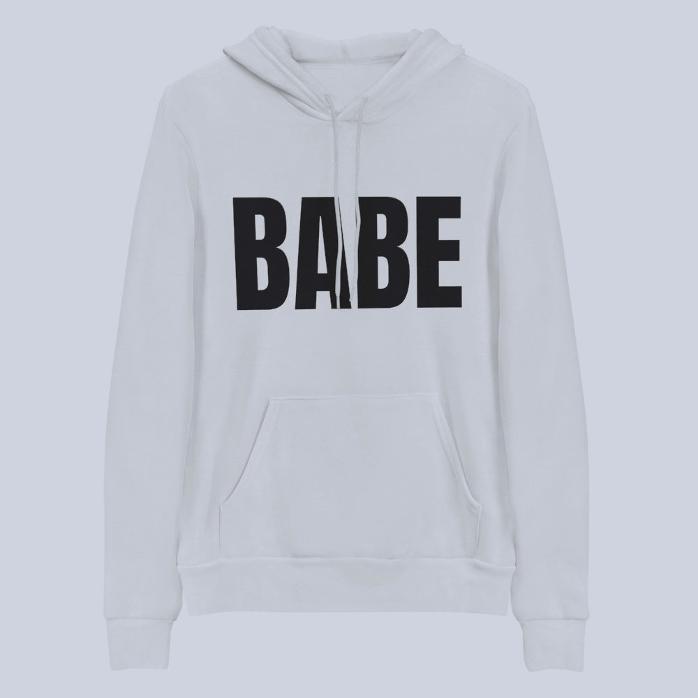 BABE HOODIE IN WHITE