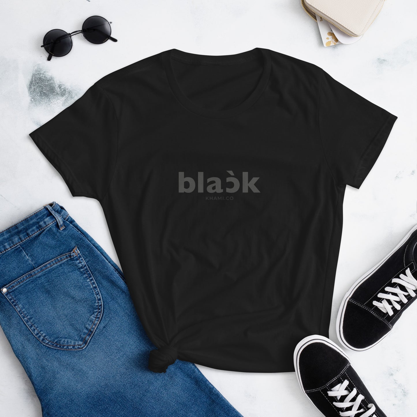 Women's short sleeve t-shirt - BLACK